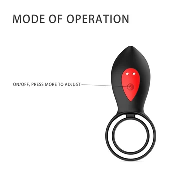 Couples Long Lasting Erection Penis Vibrator With Double Ring Nipples Massager Vagina Clitoris Stimulator Orgasm Adult Sex Toys 6