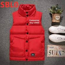 SBL0 бренд зимний классический жилет для мужчин тонкий пользовательский мужской теплый жилет без рукавов готические куртки одноцветные мужские панк топы