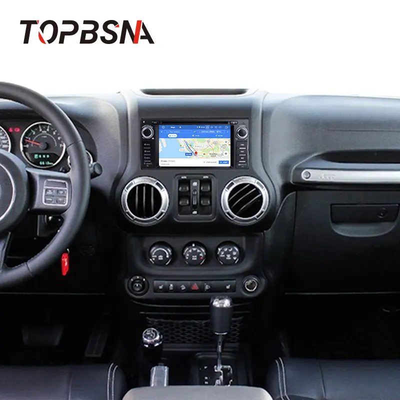 Excellent TOPBSNA Car DVD Player Android 9.0 For Jeep Wrangler Compass Grand Cherokee Commander Dodge WIFI 1 Din Car Radio Stereo headunit 5