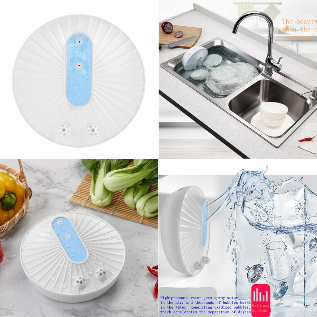 DC 5V Mini Ultrasonic Dishwasher Portable USB Charging Kitchen Fruit Vegetable Washer Dishwasher In-Sink Washing Machine