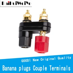 Fiches bananes pour Couple, connecteur d'amplificateur, rouge, noir, connecteur de connexion, prise de haut parleur 