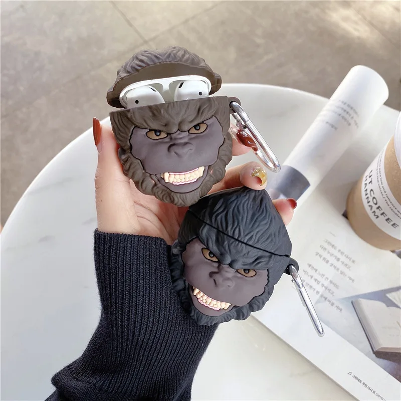 

For Airpods Case,Cute Orangutan Case For Airpods 1/2 Case Soft Silicone Earphone Headphone Cover For Airpods Case For Kids