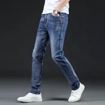 

ICPANS Plus Size 40 42 44 46 Denim Jeans Men Taper Stretch Regular Classic Casual Autumn Summer Jeans Men Long Trousers