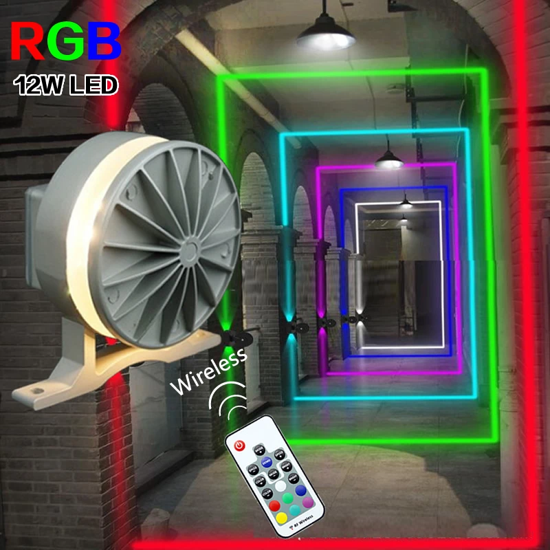 RGB LED 윈도우 씰 조명 벽 조명, 창문 프레임 KTV 빌라 도어 호텔 바 복도 무선 블루투스 360 도|실외용 벽전등 ...