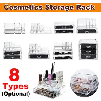 

8 Types Cosmetics Storage Box Makeup Drawer Organizer Jewelry Nail Polish Makeup Container Desktop Sundries Storage Box