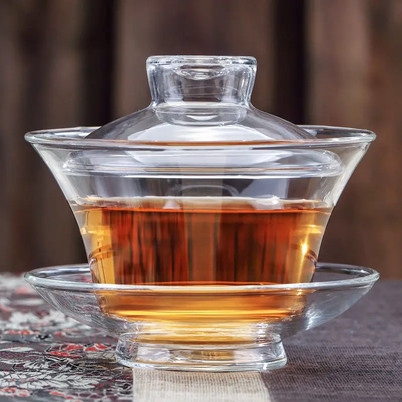 Glass Gaiwan Tea Set Heat Resistant Explosion Proof