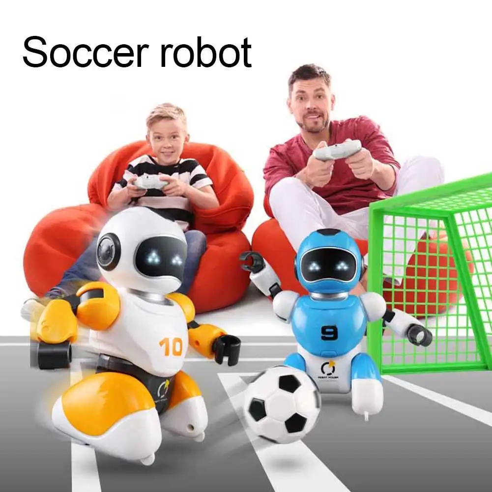 

2Pcs/Set Cartoon Electric Remote Control Music Dancing Soccer Battle Robot Toy