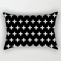 Black White Geometric Cushion Polyester Decorative Throw Pillows 30x50 Pillowcase Nordic Style Home Decor Pillow 4