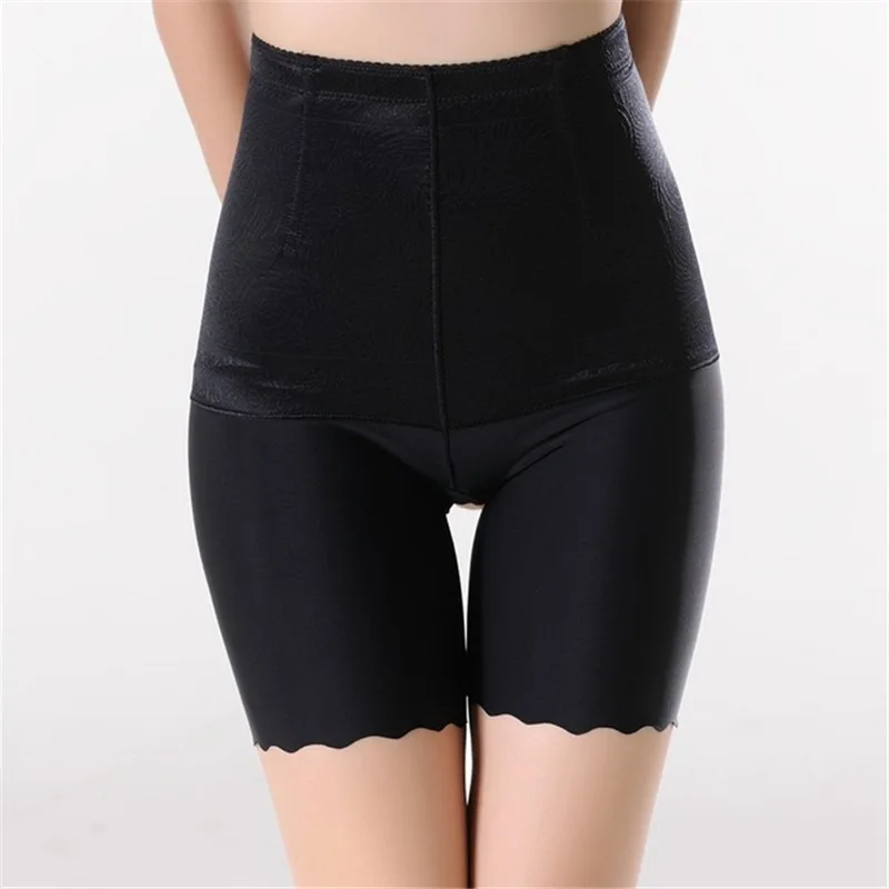 Женские Бесшовные Короткие штаны с высокой талией, облегающее нижнее белье размера плюс 4XL, дышащие шорты-боксеры под юбку