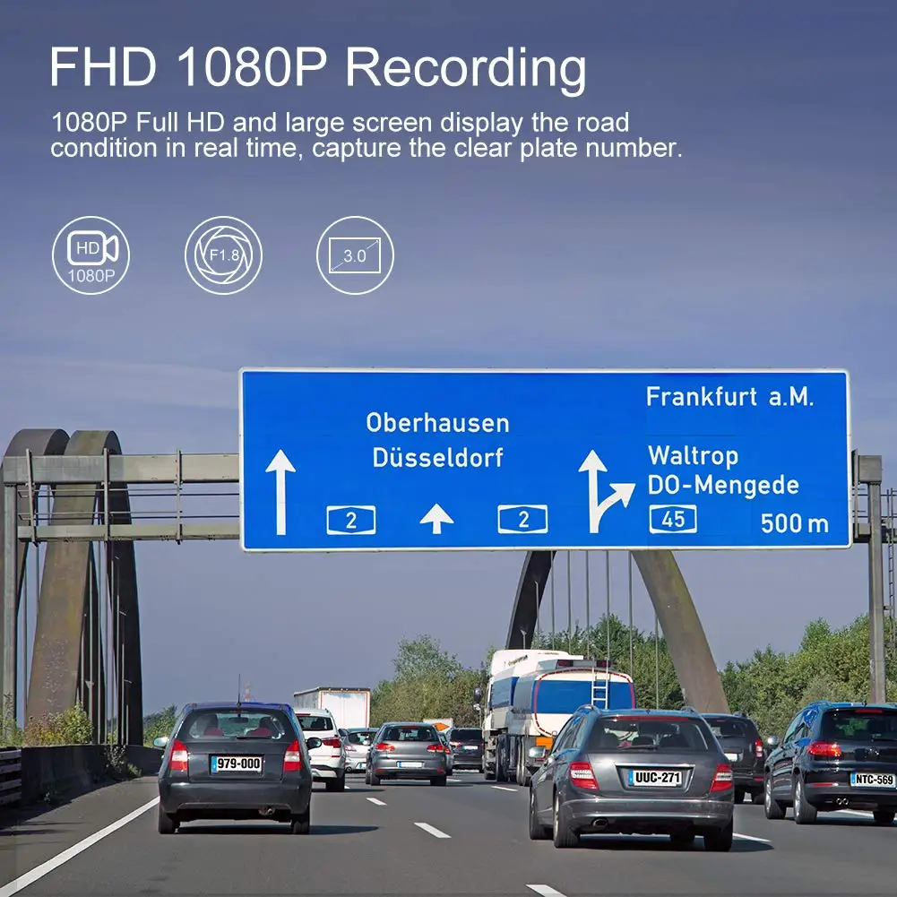 AKASO HD Dash Cam C320 с ips экраном Автомобильный видеорегистратор 170 градусов ночного видения Автомобильный видеорегистратор парковочный монитор g-сенсор DVRs