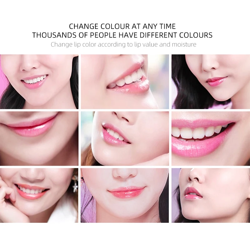 1PC moisturizing lip balm temperature change color lip cream Small bulb Carotene anti-drying lip balm for students RB006