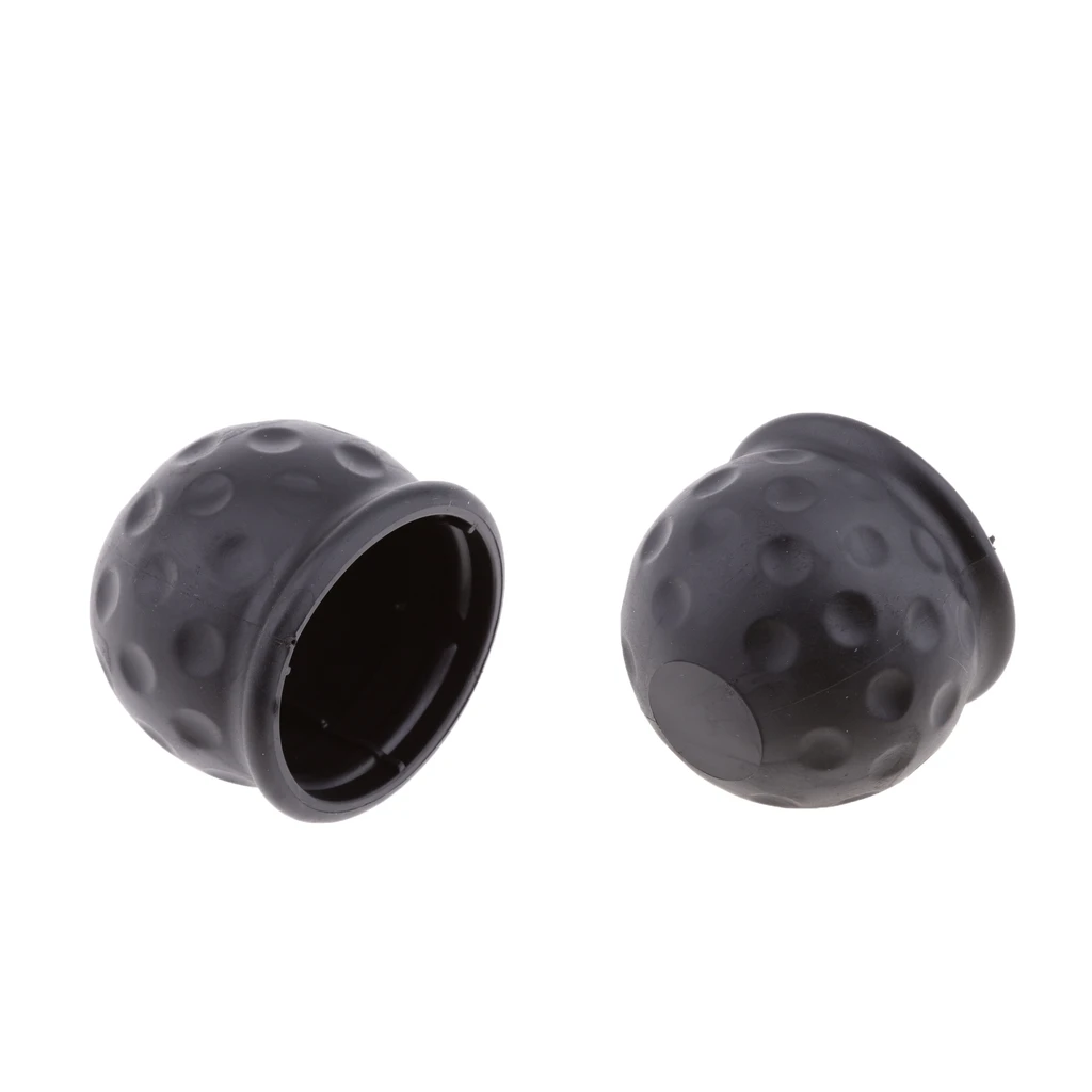 Pack of 2 Black Towing Hitch Towball Cap Covers for Trailer Van Car Auto Inner Diameter: 50mm /2 inch