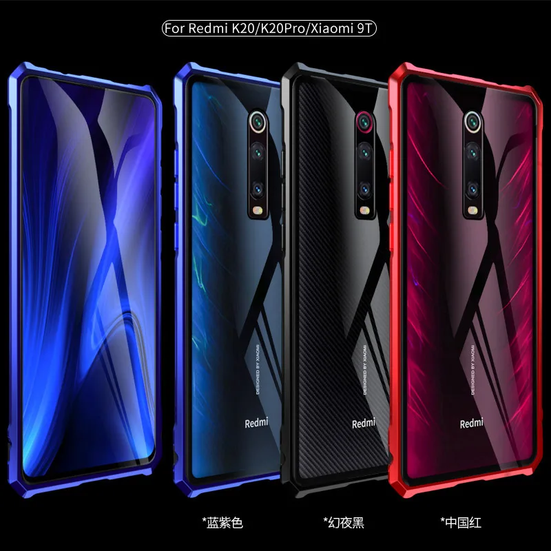 9T K20 высококлассная ультратонкая металлическая рамка, закаленное стекло, зеркальная оболочка для Xiaomi 9T PRO K20 PRO, чехол, металлический чехол