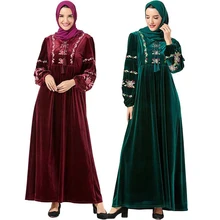 Бархатное длинное мусульманское платье-хиджаб в турецком стиле, мусульманское платье, арабские платья, кафтан Tesettur Elbise Robe Musulmane Longue Caftan