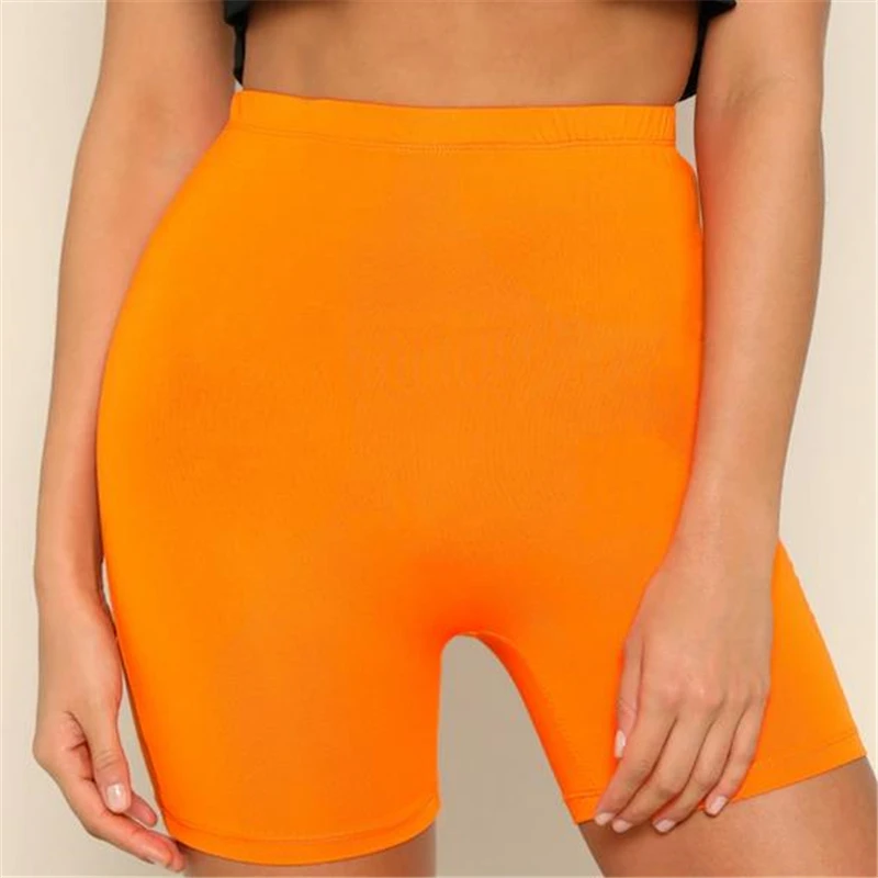 Сексуальные женские спортивные шорты для бега фитнес Велоспорт эластичные, высокая посадка байкерские шорты Панталоны повседневные эластичные талии короткие брюки - Color: As photo shows
