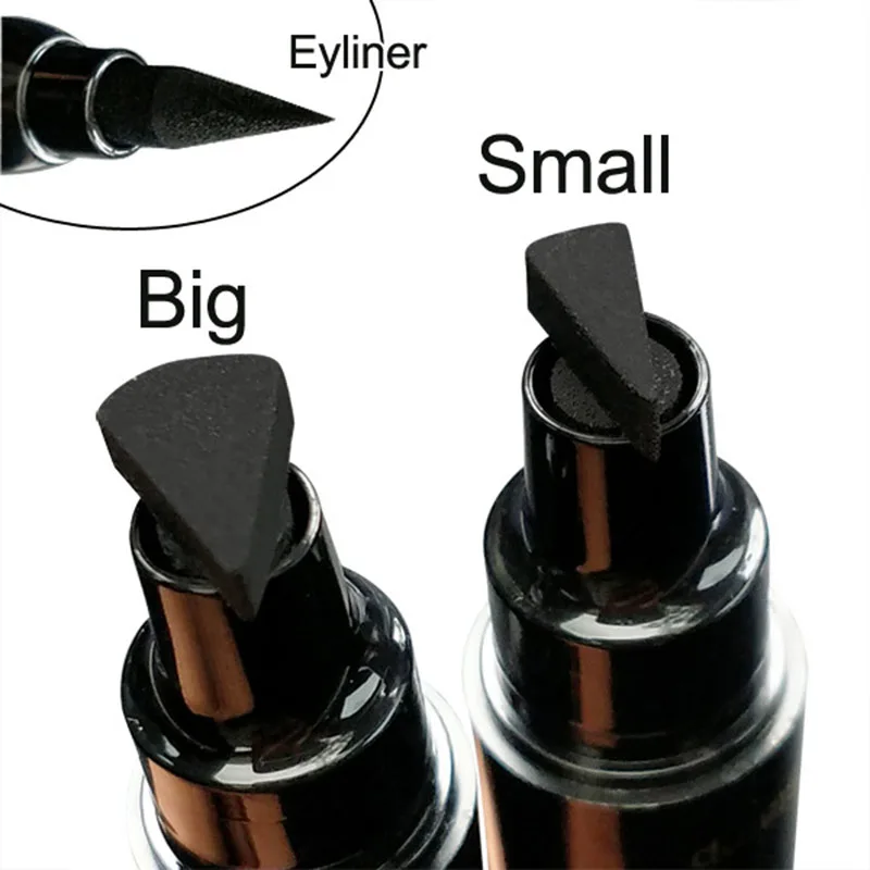 Eyeliner liquido Timbro Marcatore Penna Impermeabile di Lunga Durata Doppio-ended di Trucco Cosmetico Eye Liner