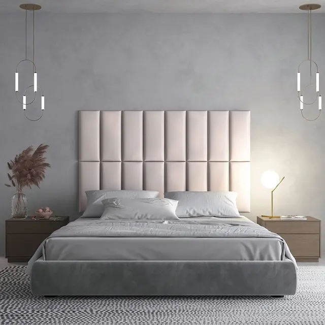 Art3d 4PCS Peel and Stick Headboard for Twin in Grey, Sized 25 x 60cm , 3D  Upholstered Wall Panels - AliExpress
