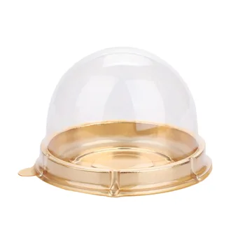 

Cupcake Box PET Material Kitchen Party Biscuits Family Round Fashion Minicakes Bread Transparent Cakes Mini Cake Box