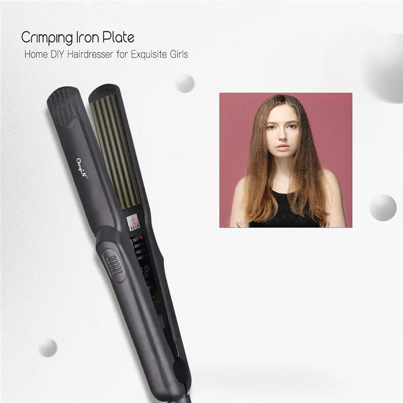 35mm Ceramic Flat Iron Hair Waver PTC Fast Heating Anion Crimper Wave Plate hair curler corrugated styling tools | Красота и здоровье