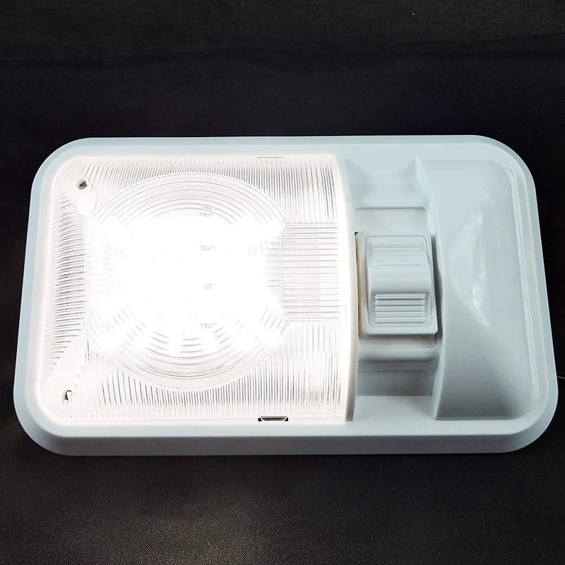 12V Led Rv потолочный купол светильник Интерьер Rv светильник для трейлера туристического в красный горошек с выключателем, с переключением между дальним и купол 280Lm