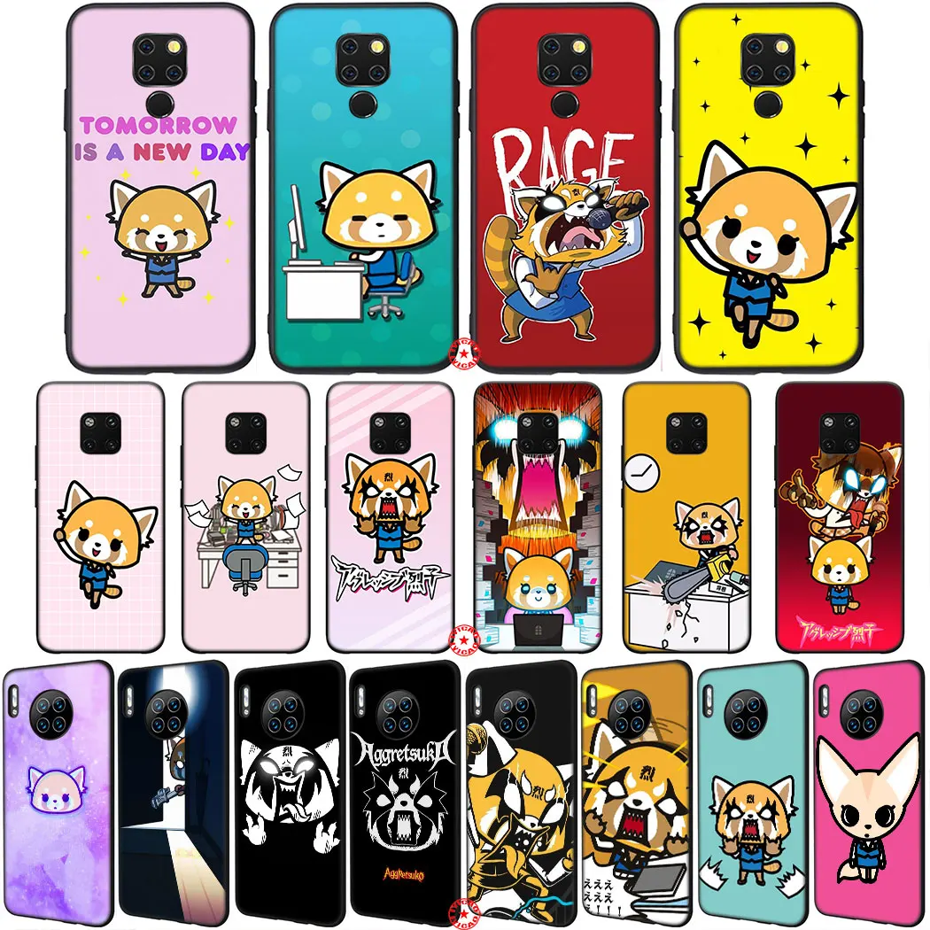 Милый мультяшный Мягкий силиконовый чехол Y5 Aggretsuko для телефона Huawei Mate 30 20 10 Lite Pro