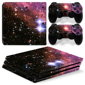 

free drop shipping Pink style skin for starry sky for PS4 Pro console and two controller decals #TN-P4P0ro-1307