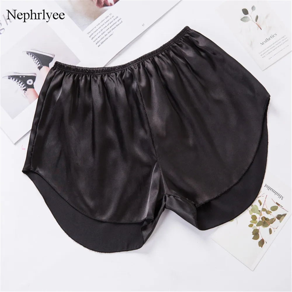 Elegance Satin Safety Short Pants Women Solid Underwear Short Tights Soft Seamless Female Safe Shorts Sexy Lingerie SHT068