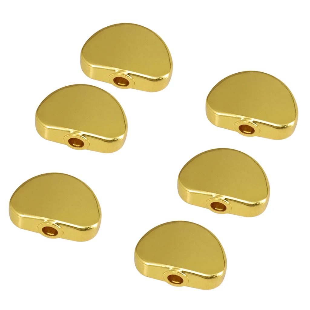 6 Pcs Gold Metal Guitar Tuning Pegs Buttons Machine Heads Knobs with Screws Kit for Acoustic Electric Guitars