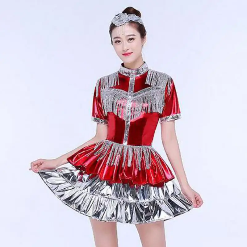 Hot Nieuwe Jazz Dans Kostuum Vrouwelijke Grote Size Moderne Dans Kostuum Korte Rok Pailletten Volwassen Prestaties Kleding Stadium Sexy Pak Hot Nieuwe Jazz Dans Kostuum Vrouwelijke Grote Size Moderne Dans Kostuum Korte Rok Pailletten Volwassen Prestaties Kleding Stadium Sexy Pak