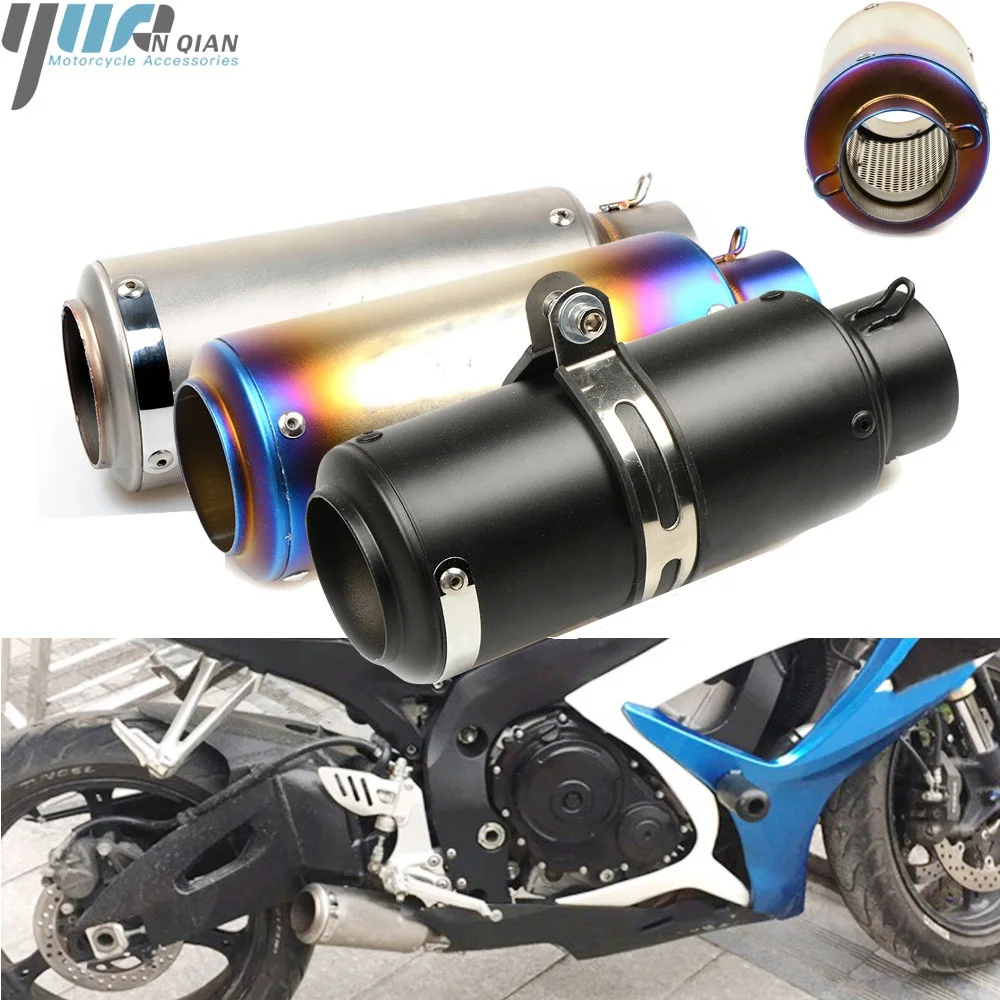 

Universal Motorcycle Akrapovic Exhaust Modify Motocross Exhaust Muffler For Suzuki TU250X VanVan 200 GSX1400 GSX 750 GSX 1100G