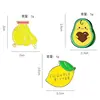 9 Pcs/Set Pin Lemon Banana Pin Avocado Pineapple Pear Peach BroochLapel Badge Cute Summer fruit Jewelry Gifts for children ► Photo 2/6