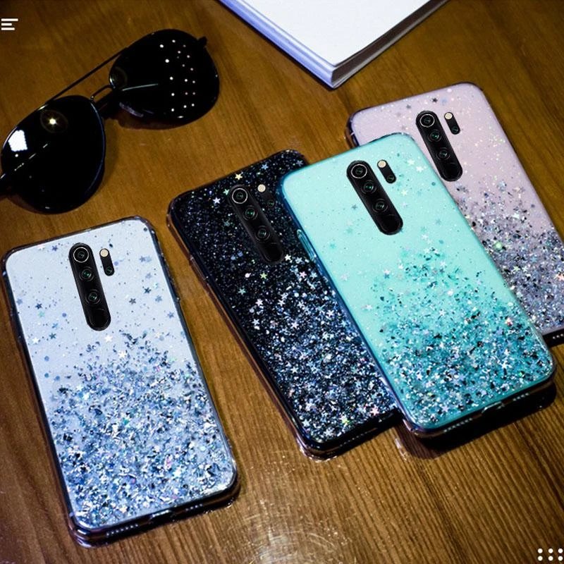 Cute Girly Glitter Case for xiaomi redmi 9A 9 9C 8 8A 7A Cover on redmi note 9 Pro 8 9S 7 6 8T Mi 10 Lite 9 A3 9T Note 1_voghion.com