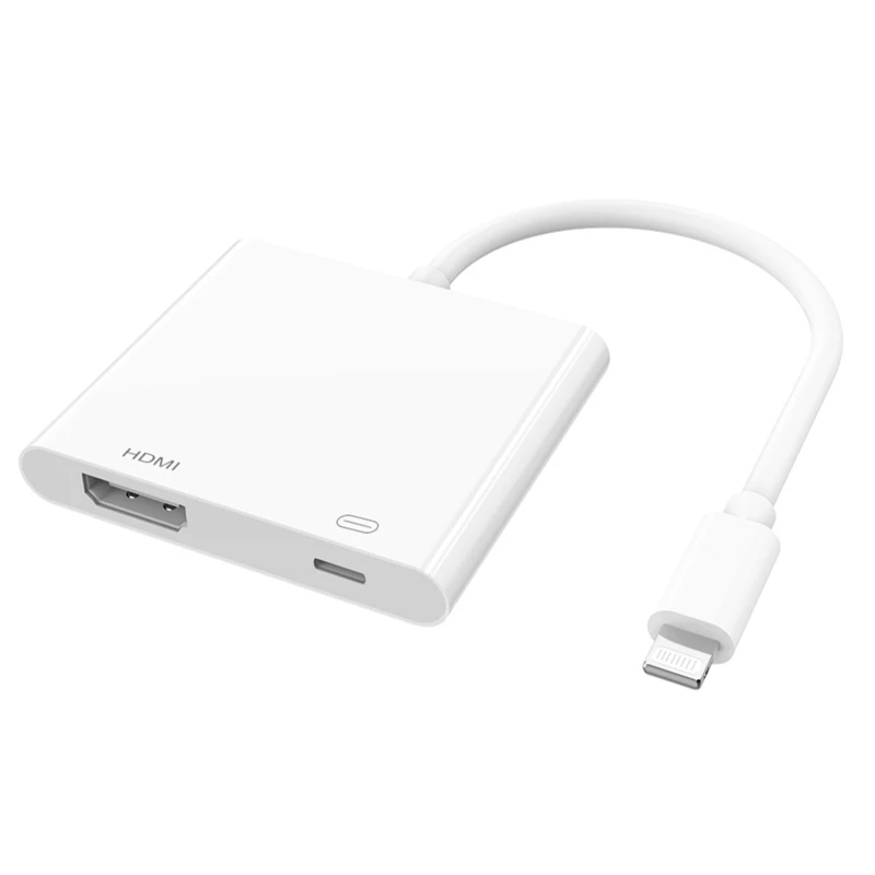 

Phone To Hdmi Digital Av Audio Video Adapter Usb Cable Connector Up To 1080P Hd for Iphone X/8P/6/6S/7/7P/Ipad Air/Ipo for Met