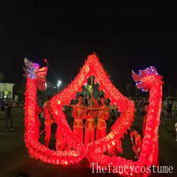 Adult Size 14m Illuminant CHINESE Culture DRAGON DANCE parade Prop Folk Ornament Festival Celebration Costume play Loong Lantern