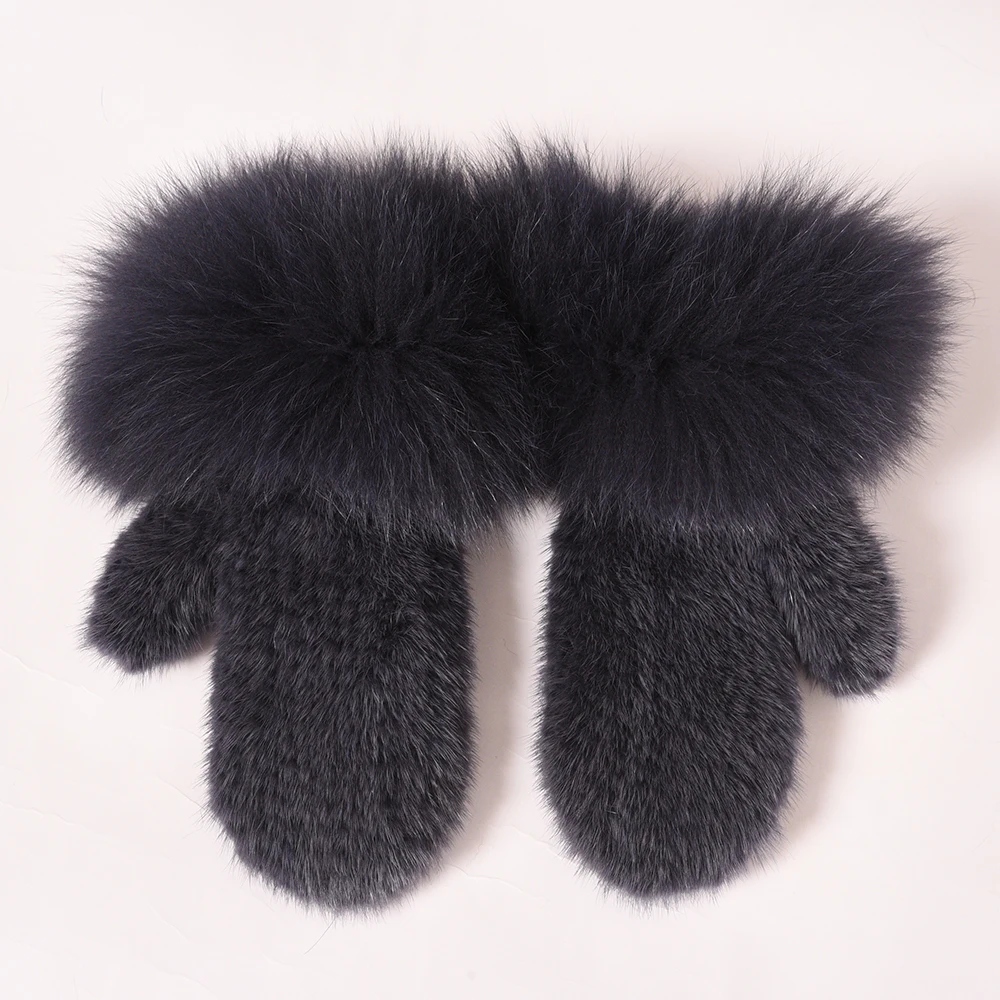 Dark Grey Jancoco Max Новое поступление перчатки из натурального меха норки зимние теплые варежки из натурального меха лисы женские меховые перчатки S7750 - Цвет: Dark Grey