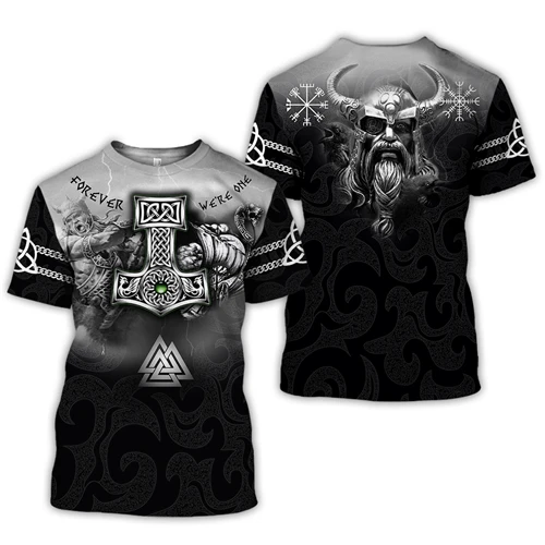PLstar Cosmos Viking Tattoo Printed 3D t shirt Men tshirts Summer hip hop T-Shirt Short Sleeve O-neck tees tops style-2