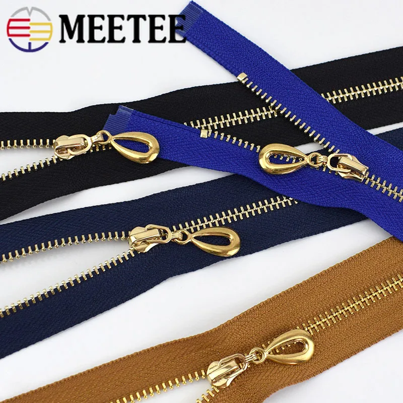 2 шт. Meetee 40-70 см 3# металлическая молния синяя открытая молния для шитья одежды сумки обувь, одежда аксессуары ремесло ZA055