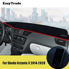 

For Skoda Octavia 3 2015 2016 2017 2018 A7 2020 Car Non-slip Dashboard Light-proof Mat Cover Instrument Shading Pad Carpet Mat