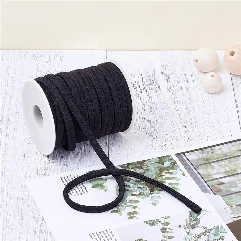 5x3mm about 20m/roll Tiny Elastic Spandex Thread Cord for Jewelry Making bracelet necklace Accessories,Habotai Foulard Cord F65