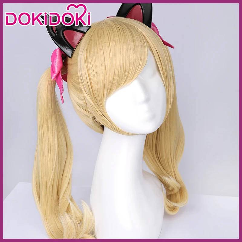 

DokiDoki Cosplay Game Cosplay Wig OW DVA Cosplay Wig D.va Black Cat Hair Women Heat Resistant Blonde Hair