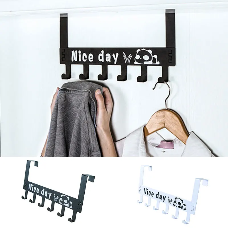 Iron Door Hanger Wall Hook Door Hook Carbon Steel Seamless Portable Practical Durable Closet Bathroom Alete Home Decor Shelf