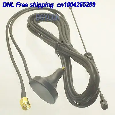 

DHL 50pcs Antenna GSM GPRS 3dBi SMA male Magnetic base for 3G Broadband USB modems antenna 22-a