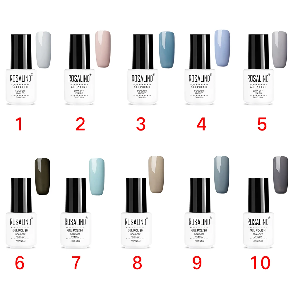 Solid Fashion Long Lasting Lacquer Grey Color Series Nail Art Eco-friendly Semi Permanent DIY UV Gel Shiny Varnish Nail Polish