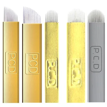 

200 pcs Laminas Pcd 12/14 12U /14U/18U Hard Microblading Permanent Makup Needles For Tobori Tattoo Pen