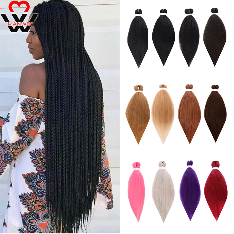 

MANWEI Easy Jumbo Braids Synthetic Fiber Braiding 26" 100g Hair Crochet Pre-Stretched Extensions Braiding For Women African