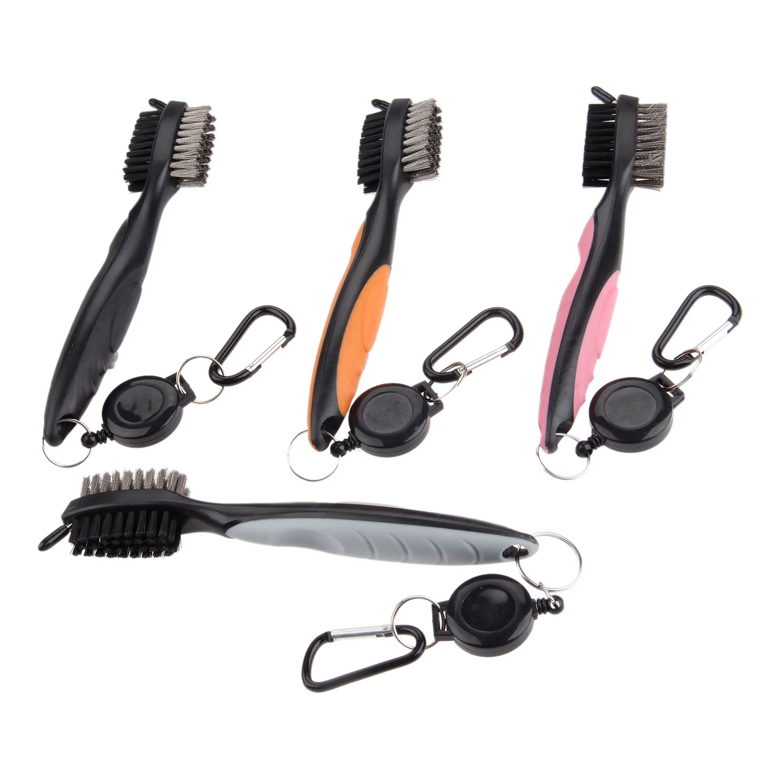 

3 в 1 для игры в гольф клуб щетка для игры в гольф паз щетка для очистки 2-сторонняя клюшка для гольфа Утюги леса мяч устройство для чистки углублений ящик для инструментов, брелки для ключей