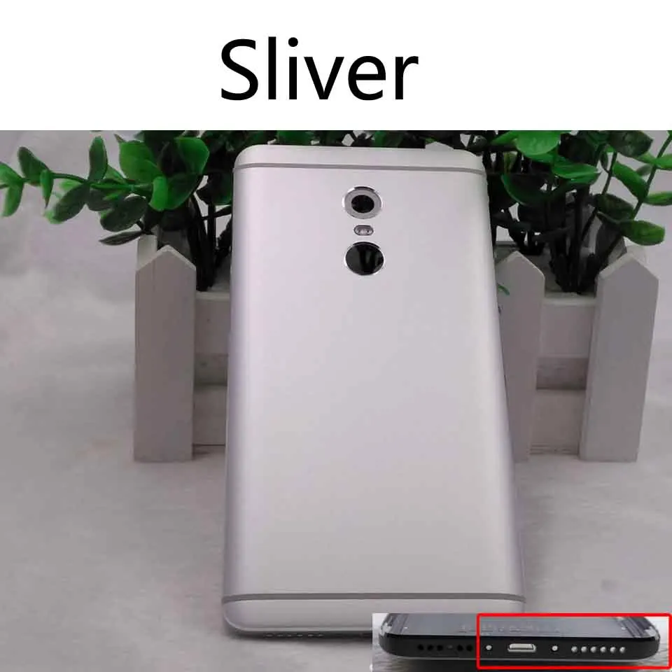 Sliver-No tool Note4 задняя крышка батарейного отсека для Xiaomi Redmi Note 4 задняя крышка батарейного отсека чехол на заднюю крышку корпус замена корпуса - Цвет: Sliver-No tool