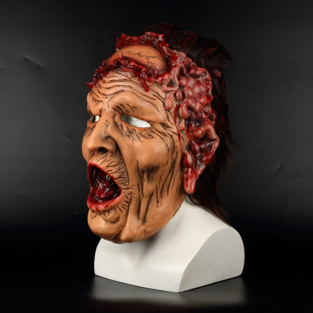 Rotten Face Mask Halloween Cosplay Scary Old Woman Witch Halloween Party Funny Masquerade Mask Props (4)