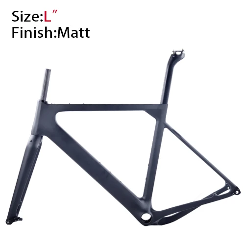 L Matt Карбоновая гравийная велосипедная Рама aero Road или MTB рама 142x12 мм дисковый тормоз для кросса, гравия, сверхлегкие Углеродные детали для рамы велосипеда - Цвет: L Matt