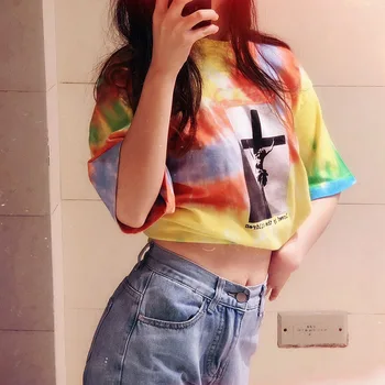 

Top Quality Tie-Dye T-Shirt Men Women 2020 Sureme Summer Style Loved By The Children Couples Tees 100% Cotton T-Shirt Men